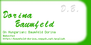 dorina baumfeld business card